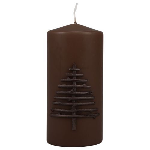Bougie de Noël bougie de Noël marron foncé 150/70mm