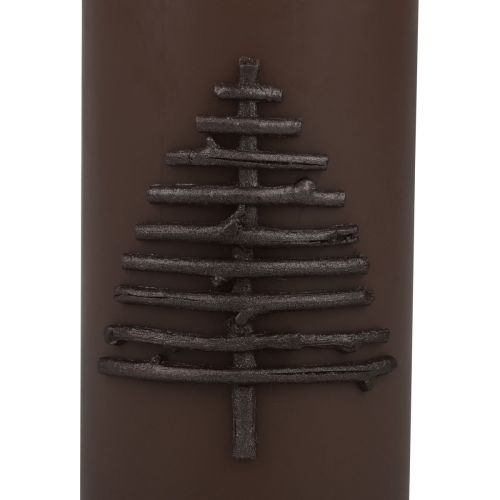 Article Bougie de Noël bougie de Noël marron foncé 150/70mm