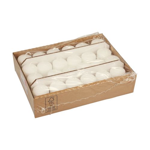 Floristik24 Bougies piliers bougies de l&#39;Avent blanches petites bougies 60/40mm 24 pcs