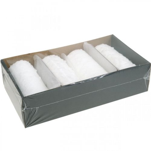 Article Bougies de l&#39;Avent, bougies piliers, bougies boules de neige 150/60mm 4 pcs