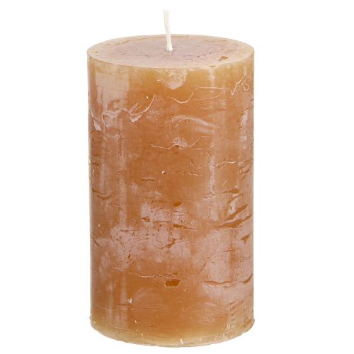Bougies piliers bougies caramel couleur unie 60x100mm 4 pcs