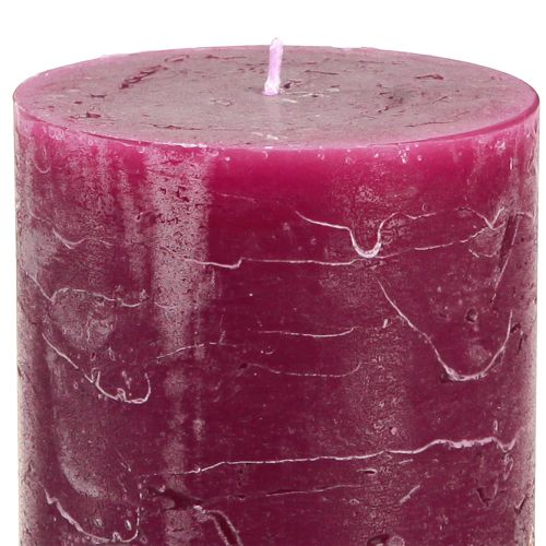 Article Bougies piliers uni 3 couleurs Berry 70×120mm 12 pcs
