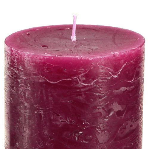 Article Bougies piliers uni 3 couleurs Berry 70×80mm 12 pcs