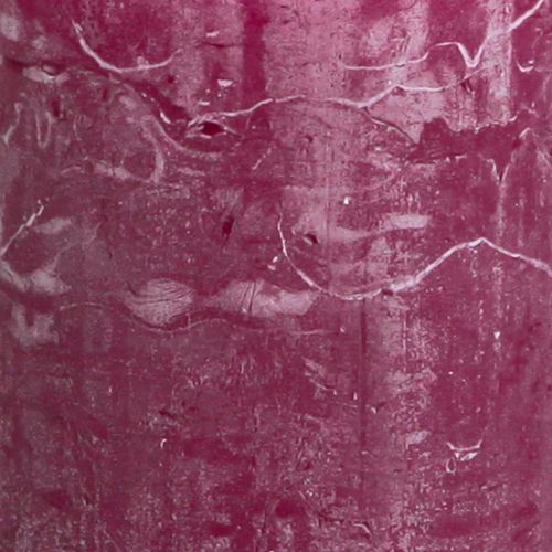 Floristik24 Bougies piliers bougies Berry de couleur unie violet 50×100cm 4 pcs