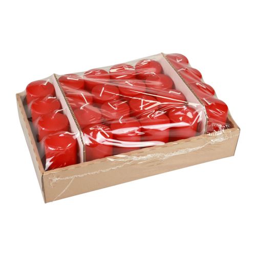 Floristik24 Bougies piliers rouges Bougies de l'Avent bougies rouges 100/50mm 24 pcs