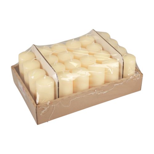 Article Bougies piliers crème Bougies de l&#39;Avent bougies 100/50mm 24 pcs