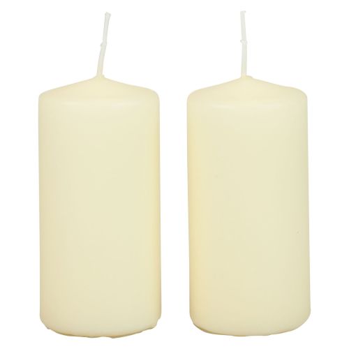 Floristik24 Bougies piliers H100 Ø50cm Bougies crème 12pcs