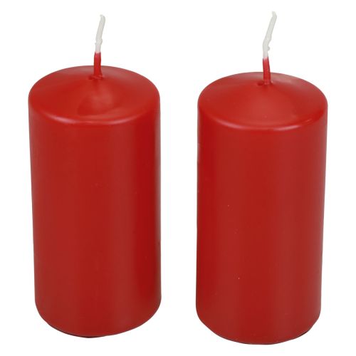 Floristik24 Bougies piliers H100 Ø50cm bougies rouges 12pcs
