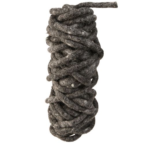 Article Stylo cordon en feutre laine de mouton foulée gris 10mm 15m