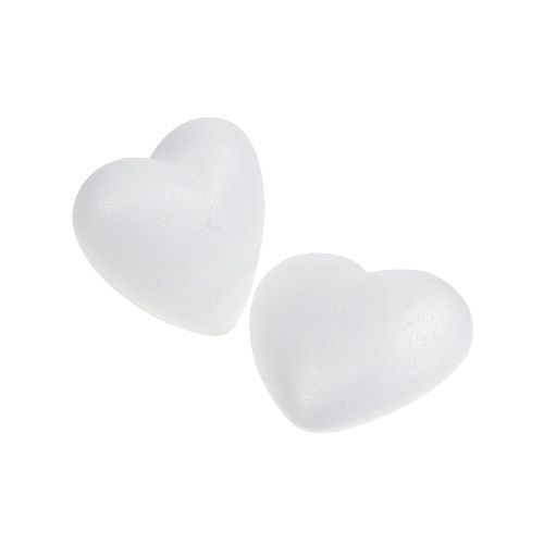 Floristik24 Coeur en polystyrène 5cm arqué petit 10pcs