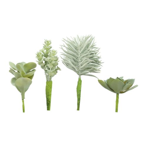 Plantes Vertes Artificielles Succulentes Vert Assorti 9-18.5cm 4pcs