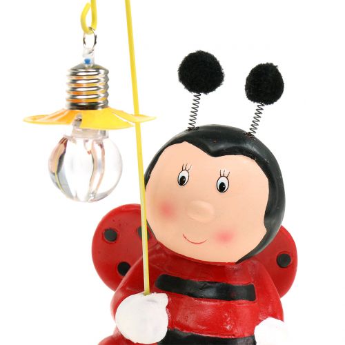 Floristik24 Figurine décorative coccinelle avec lumière H20cm