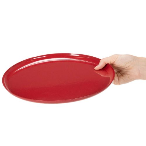 Plateau décoratif rouge, design minimaliste, 27 cm | Floristik24.be