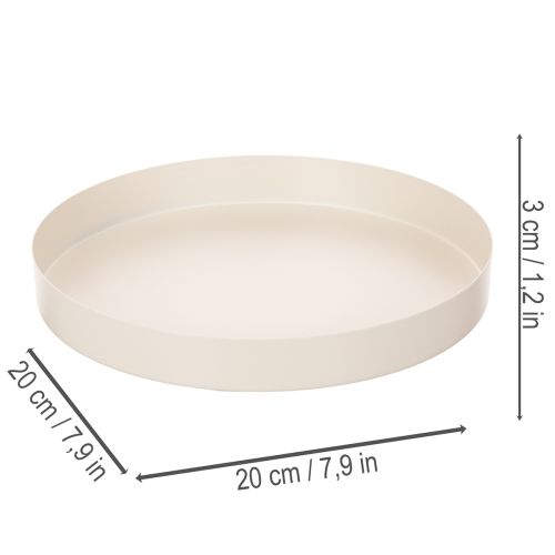 Plateau décoratif rond pour accessoires de maison, 20 cm | Floristik24.be
