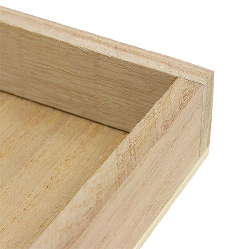 Floristik24 Plateau en bois petit naturel 19cm x 19cm H3cm