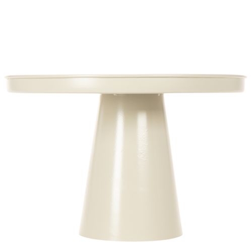 Plateau décoratif rond couleur crème, 30 cm, sur un support pour la décoration de table | Floristik24.be