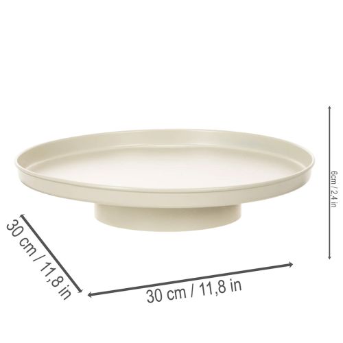 Plateau décoratif en métal de 30 cm, soucoupe pour plantes | Floristik24.be