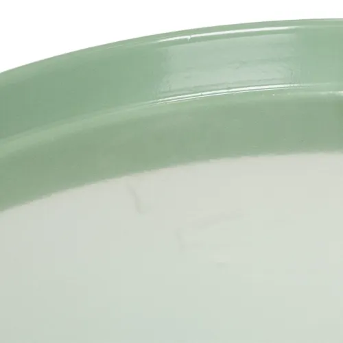 Assiette décorative ronde verte sur support pour la décoration de table, 30 cm | Floristik24.be