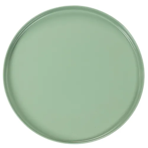 Assiette décorative ronde verte sur support pour la décoration de table, 30 cm | Floristik24.be