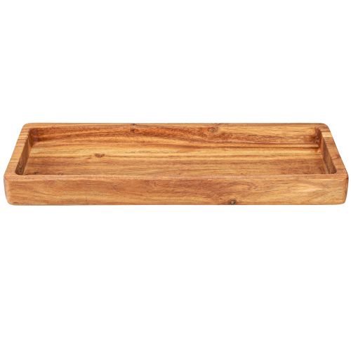 Article Plateau rectangulaire en bois d&#39;acacia huilé 40x15x4cm