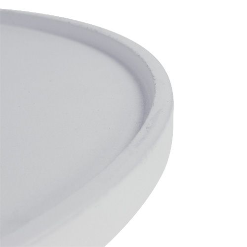 Floristik24 Plateau rond blanc Ø39cm
