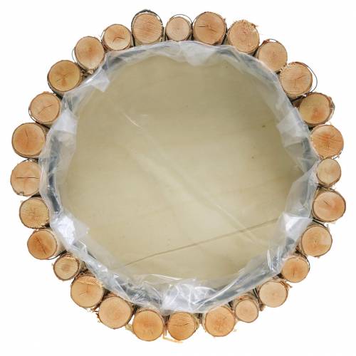 Floristik24 Plateau en bois de bouleau naturel rond Ø24cm