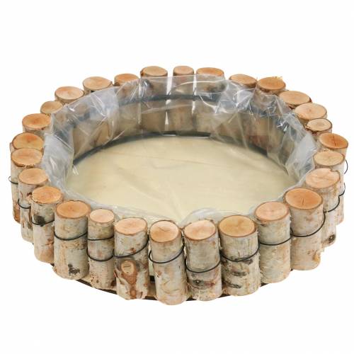 Floristik24 Plateau en bois de bouleau naturel rond Ø24cm