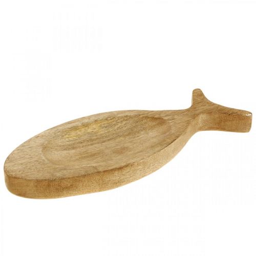 Floristik24 Plateau déco poisson en bois plateau en bois assiette en bois 30x3x12cm