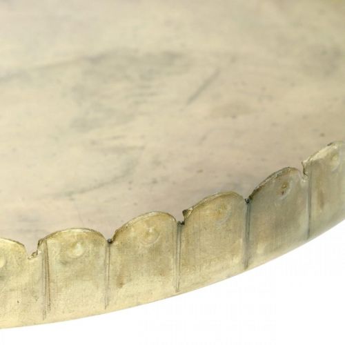 Floristik24 Plaques en métal pour décorer, décoration de table, plateau à bougie rond doré aspect antique Ø7,5/10/12/15/18cm H2cm lot de 5