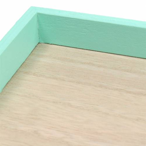 Floristik24 Plateau en bois vert 49cm x 16.5cm