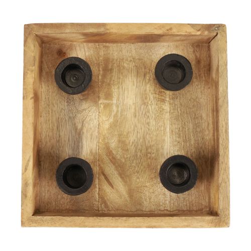 Floristik24 Plateau à bougies plateau en bois bougeoir bâton naturel 20cm