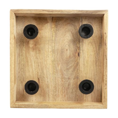 Article Plateau à bougies plateau en bois bougeoir bâton naturel 24,5cm