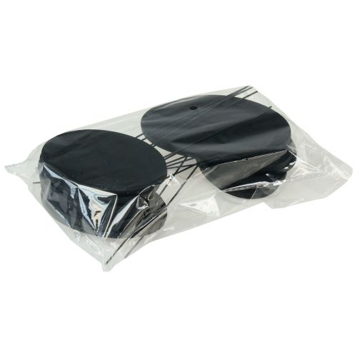 Article Piquets pour pots de fleurs Ovale Noir Bois 10×6cm 12pcs