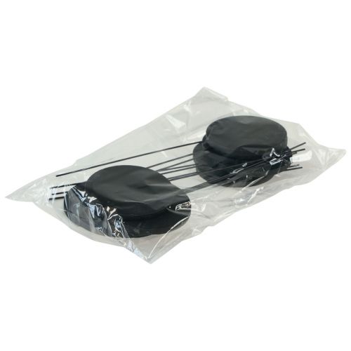 Article Mini tableau déco Piquets pour fleurs Bois Noir Ø7,5cm 12pcs