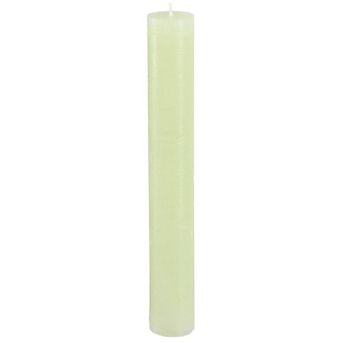 Floristik24 Bougies de table bougies vert citron couleur unie 34x240mm 4 pcs