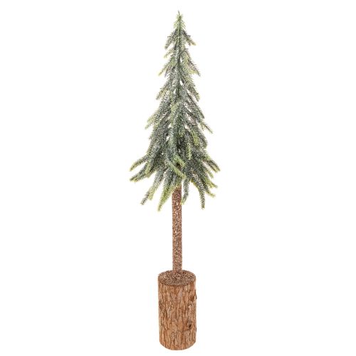Sapin artificiel, finition givrée, avec socle en bois, décoration hivernale, 60 cm acheter | Floristik24.be