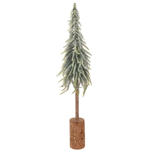 Sapin artificiel givré, arbre décoratif sur socle en bois pour décoration hivernale et de Noël, 75 cm acheter | Floristik24.be