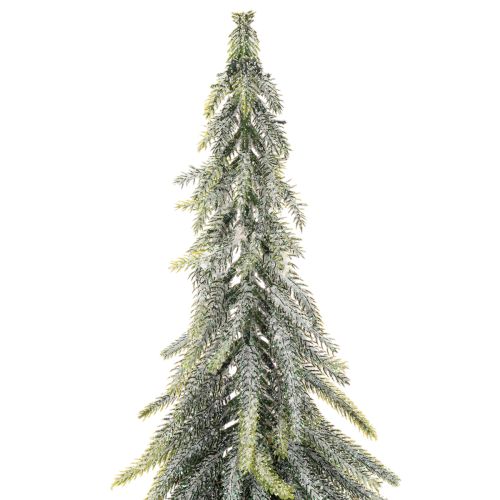 Sapin artificiel givré, arbre décoratif sur socle en bois pour décoration hivernale et de Noël, 75 cm | Floristik24.be