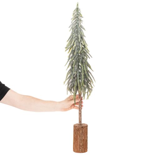 Sapin de Noël artificiel avec socle, givré, décoration hivernale, 90 cm | Floristik24.be