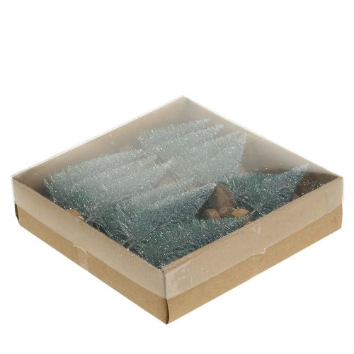 Floristik24 Sapin argenté 8cm 24 pcs