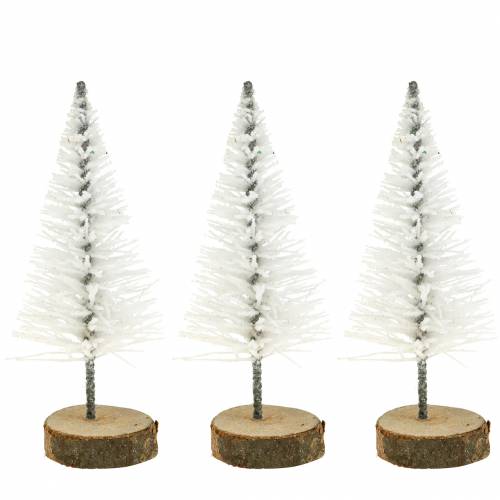 Floristik24 Deco Sapin Blanc Glitter 8cm 24pcs