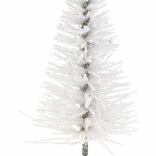 Floristik24 Sapin de Noël décoratif paillettes blanches 8cm 24 pcs