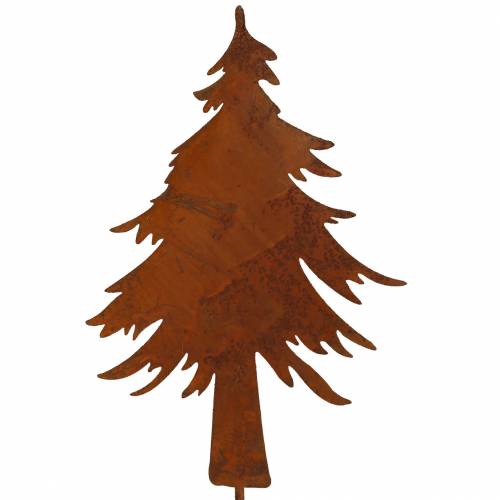 Floristik24 Piquet de jardin sapin métal patiné H46cm 4pcs
