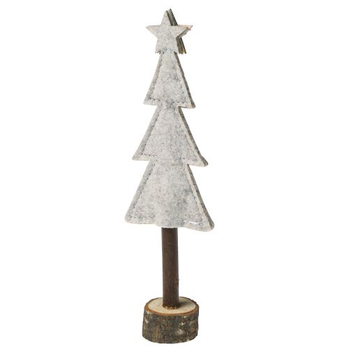 Article Décoration de sapin de Noël feutre étoile coeur beige rouge H21cm 4 pièces