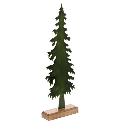 Sapin de Noël décoratif sur socle en bois, décoration de table, Noël, 46 cm