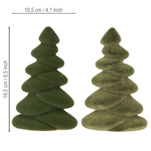 Article Décoration de table pour sapin de Noël sapins floqués vert 16,5 cm 4 pièces