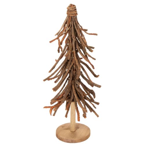 Sapin de Noël en branches de saule sur un socle en bois, 48 cm acheter | Floristik24.be