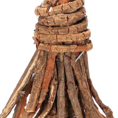 Sapin de Noël en branches de saule sur un socle en bois, 48 cm | Floristik24.be