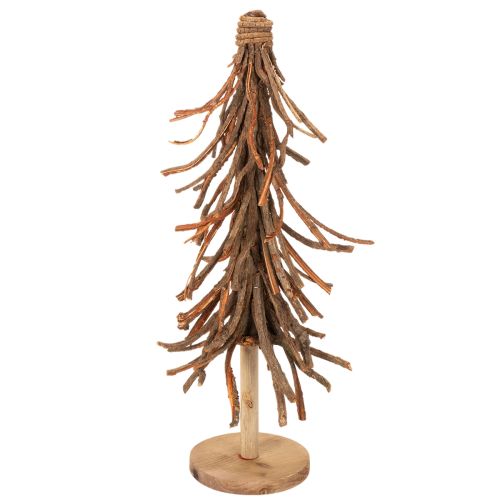 Sapin de Noël en branches de saule sur un socle en bois, 48 cm | Floristik24.be