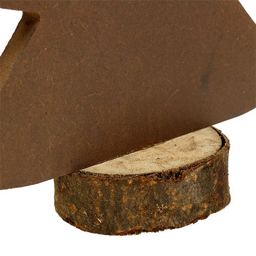 Floristik24 Sapin de Noël blanc, bois brun 21cm 4pcs